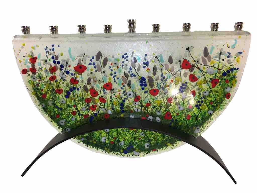 Wildflowers Menorah, Large