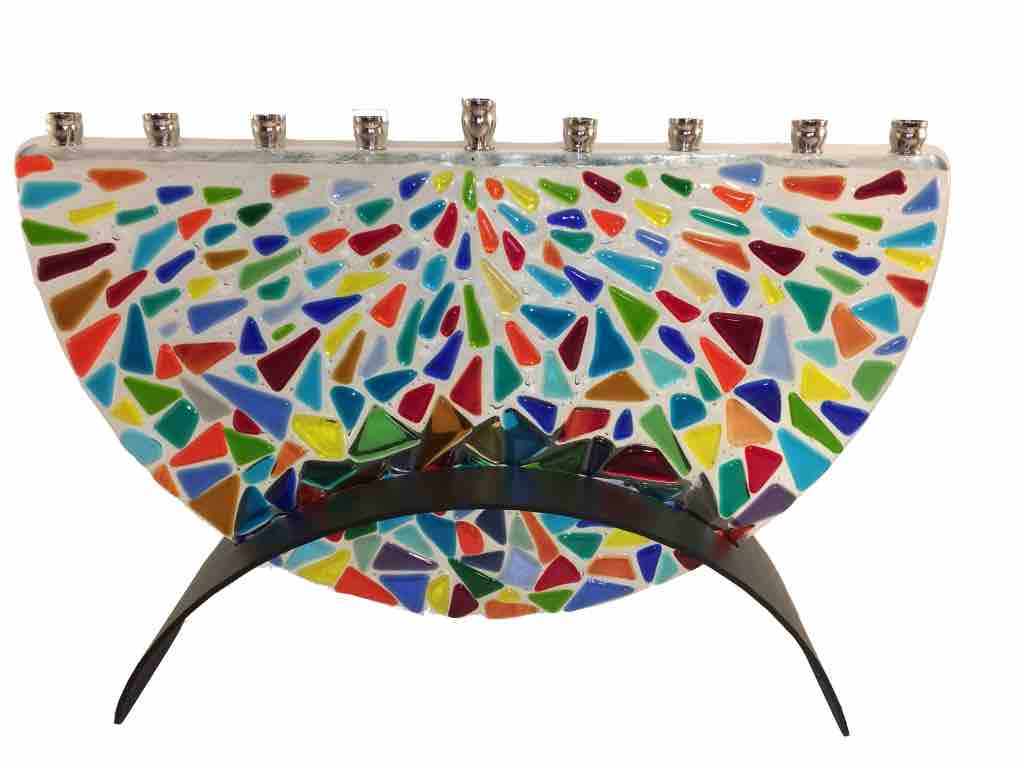 Stained Glass Menorah