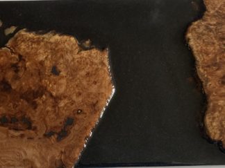 Red Elm Burl, Black Opaque